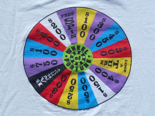 Vintage 1997 Wheel of Fortune Game Show White T Shirt XL