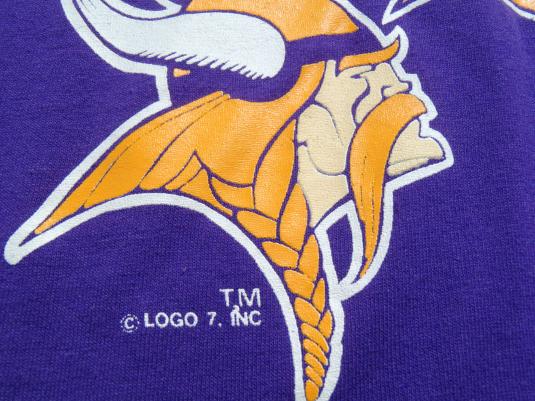 Vintage 1980s Minnesota Vikings Purple Jersey T-Shirt XL