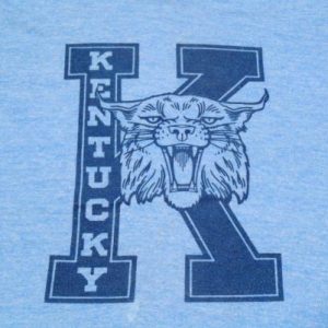 Vintage 1980s University of Kentucky Rayon Ringer T Shirt M