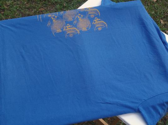 Vintage 1980s Angelfish Scuba Dive Florida Blue T-Shirt M