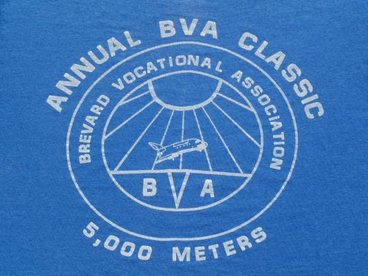 Vintage 1980s BVA Annual Classic Blue T Shirt M/L