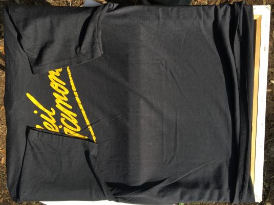Vintage 1980s Black Neil Diamond On Tour Concert T-Shirt M