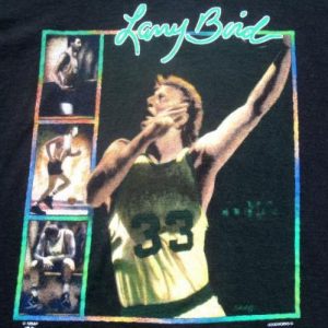 Vintage 1990s Larry Bird Boston Celtics NBA Black T-Shirt L