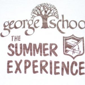 Vintage 1980s George SchoolWhite T-Shirt L
