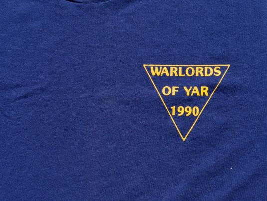 Vintage 1980s Warlords of Yar Blue T-Shirt L Hanes