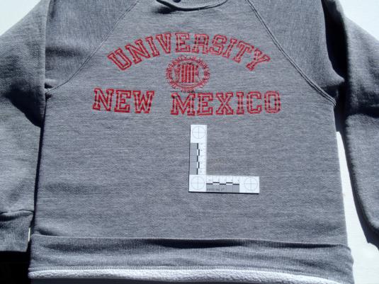 Vintage 1980s University of New Mexico Gray Rayon Sweat Shirt S