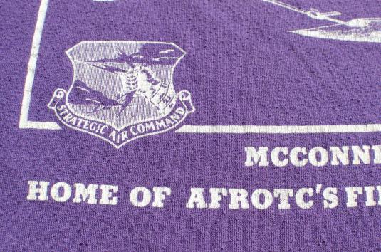 Vintage 1980s McConnell Air Force Base Purple T Shirt XL