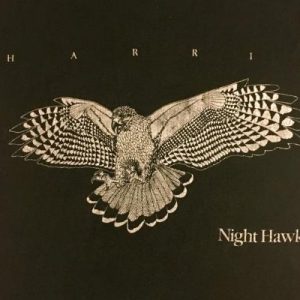 Vintage 1980s Harris Night Hawk Black T-Shirt L Screen Stars