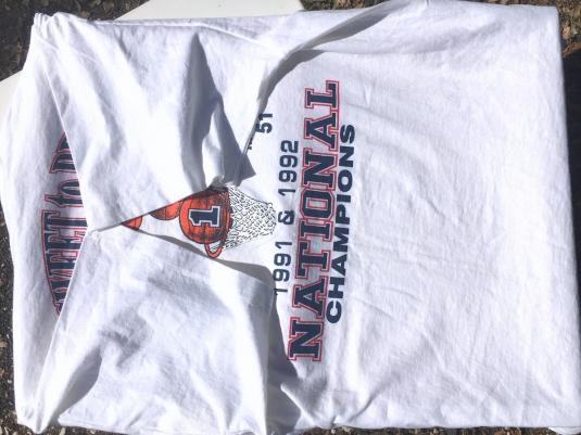 Vintage 1991 Duke University NCAA Basketball White T-Shirt