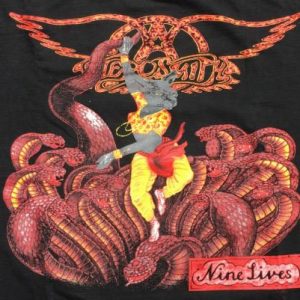 Vintage 1997 Aerosmith Nine Lives Concert Tour T-Shirt XL