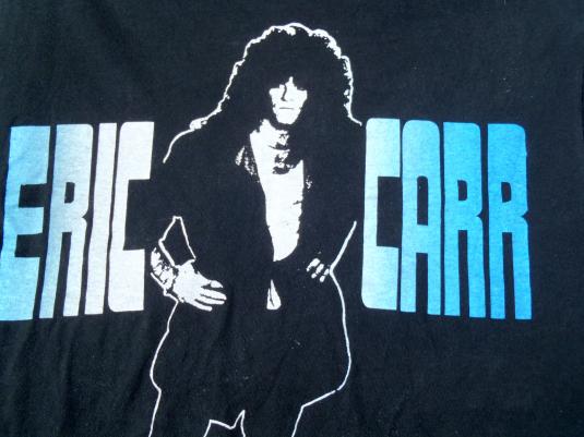 Vintage 1991 KISS Eric Carr Tribute Black T Shirt L