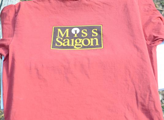 Vintage 1987 Miss Saigon Broadway Red T-Shirt XL