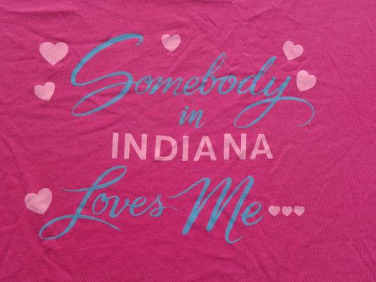 Vintage 1980s Someone Indiana Loves Me Souvenir T-Shirt M/L