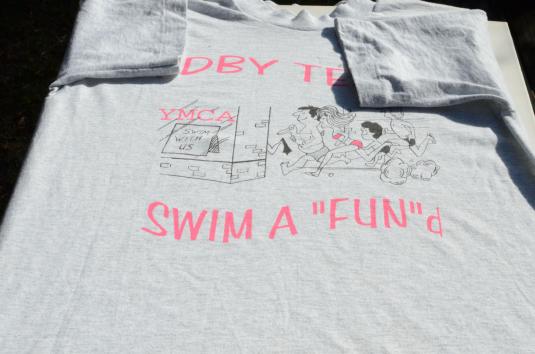 Vintage 1990s DBY YMCA Swim Team Heather Gray T Shirt M