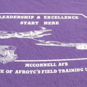 Vintage 1980s McConnell Air Force Base Purple T Shirt XL