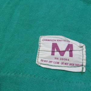 Vintage 1960s Green Michigan State Cotton Jersey T-Shirt M