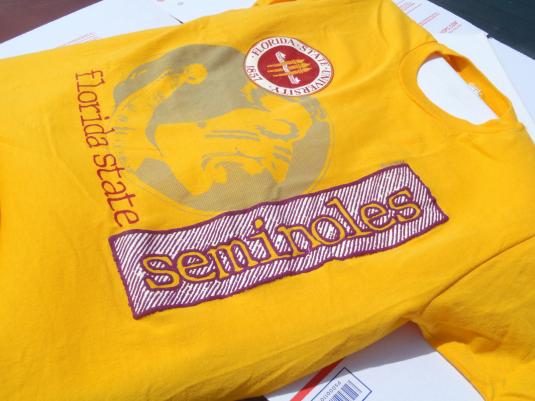 Vintage 1990s Gold Florida State Seminoles T-Shirt L
