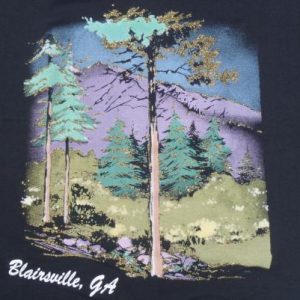 Vintage 1990s Blairsville GA Black T-Shirt XXL