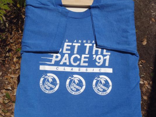 Vintage 1991 “Set the Pace” Run T Shirt M
