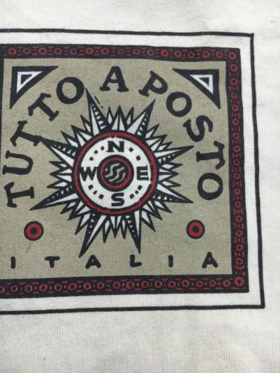 Vintage 1990s Tutto a Posto WDW Epcot Italy Souvenir T-Shirt