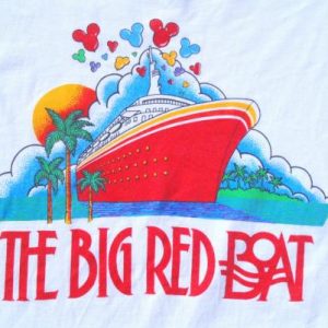 Vintage 1990s Walt Disney Big Red Boat Cruise T-Shirt XL
