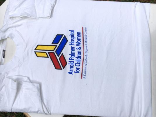Vintage 1980s Arnold Palmer Hospital White T-Shirt XS