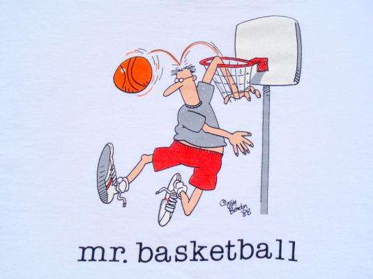 Vintage 1988 White Mr. Basketball Jim Benton T Shirt XL