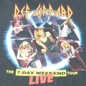 Vintage 1992 Def Leppard US Concert Tour Black T Shirt XL