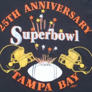 Vintage 1991 Super Bowl XXV Tampa Black T Shirt XL