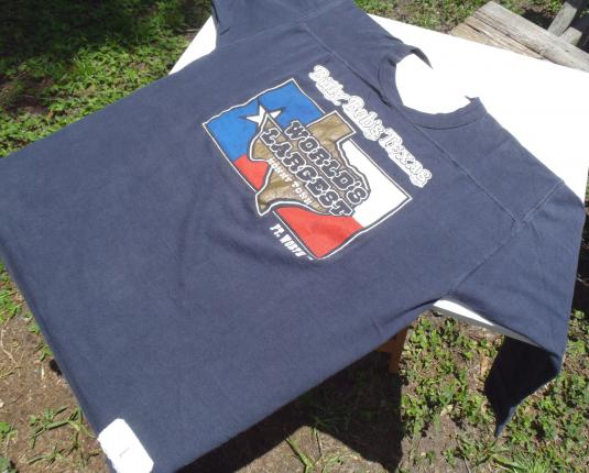 Vintage 1980s Billy Bobs Texas Honky Tonk Navy T Shirt M/L