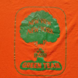 Vintage 1990s New York Green Team Orange T-Shirt XL