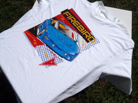Vintage 1990s Pontiac Firebird Trans Am White T Shirt XL