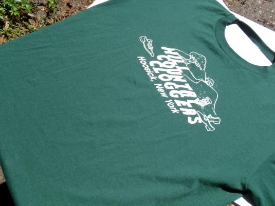 Vintage 1980s Green Cloggers Hoosick New York T Shirt XL
