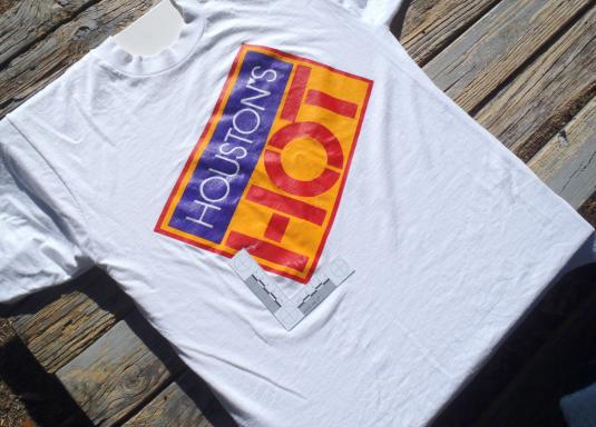 Vintage 1980s White Houston’s Hot Tourist T Shirt L
