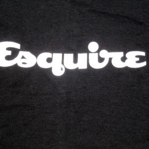 Vintage 1990s Black Esquire Mens Magazine Cotton T Shirt XL