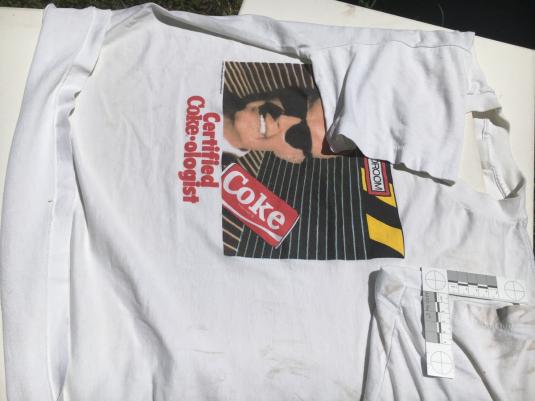 Vintage 1980s Max Headroom Coca Cola White T-Shirt XL