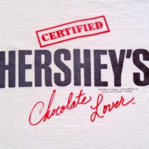 Vintage 1980s Hershey's Chocolate Lover White T-Shirt L/XL