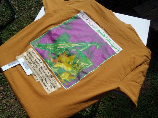 Vintage 1994 Flaming Lips Transmissions Tour Gold T Shirt XL