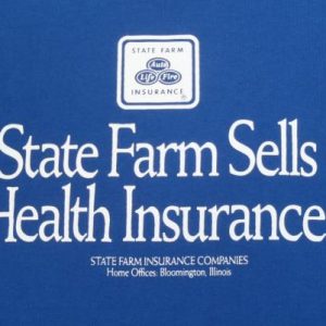 Vintage 1990s State Farm Health Insurance Blue T-Shirt XL