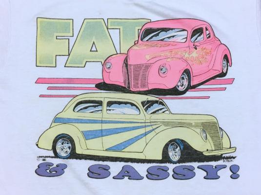 Vintage 1980s Ford Coupe Roadsters Fat Sassy Car T-Shirt M