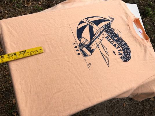Vintage 1990 BeachFest Regatta Pass-A-Grille Peach T-Shirt