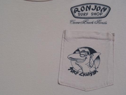 Vintage 1987 Long Sleeve Ron Jon Pocket T Shirt S