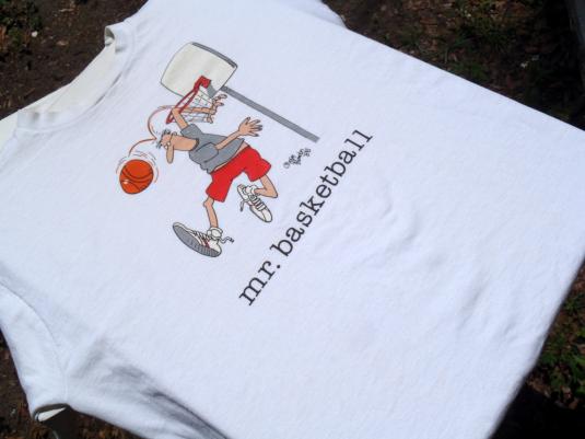 Vintage 1988 White Mr. Basketball Jim Benton T Shirt XL