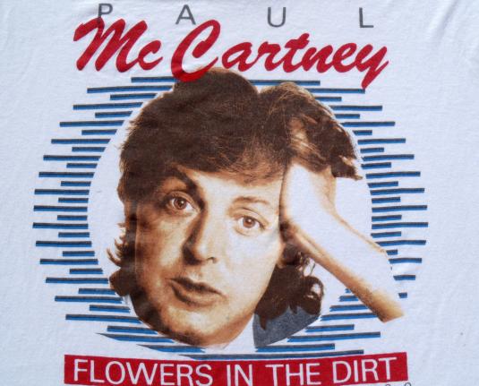 Vintage 1989 Paul McCartney Flowers in Dirt White T-Shirt XL