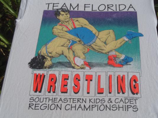 Vintage 1980s Team Florida Wrestling T-Shirt S/M