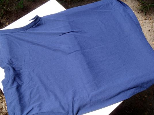 Vintage 1980s Sleeveless Blank Muscle Shirt Navy T-Shirt L