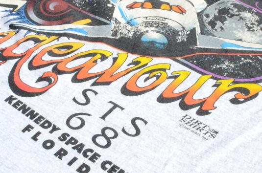Vintage 1994 Space Shuttle STS-68 Mission Gray T Shirt M