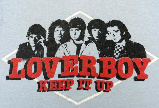 Vintage 1980s Loverboy Concert Tour Gray T Shirt S/M