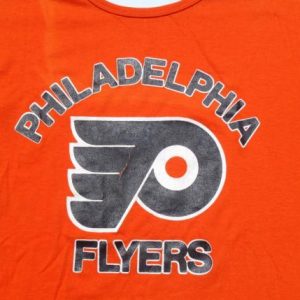 Vintage 1980s Orange Philadelphia Flyers Jersey T Shirt L/XL