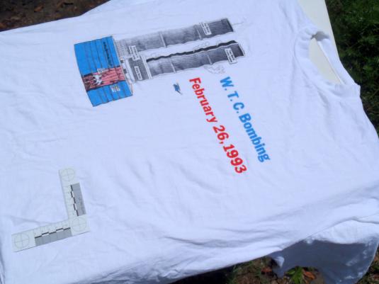 Vintage 1993 World Trade Center Bombing White T-Shirt XL
